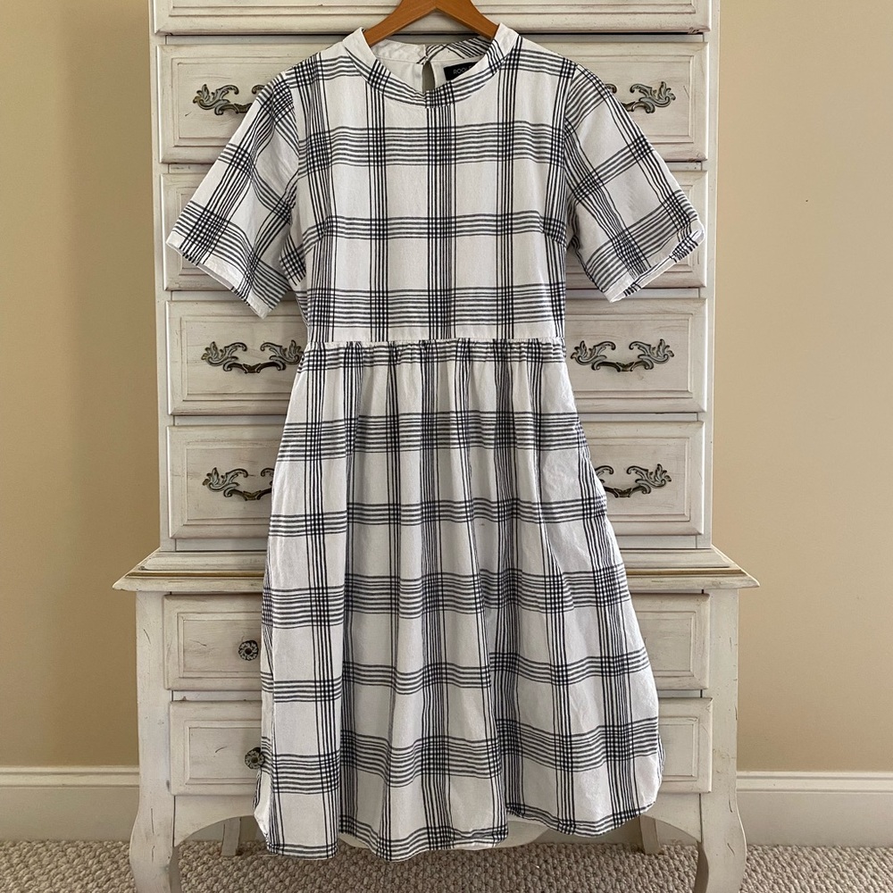 Roolee Plaid Midi Dress